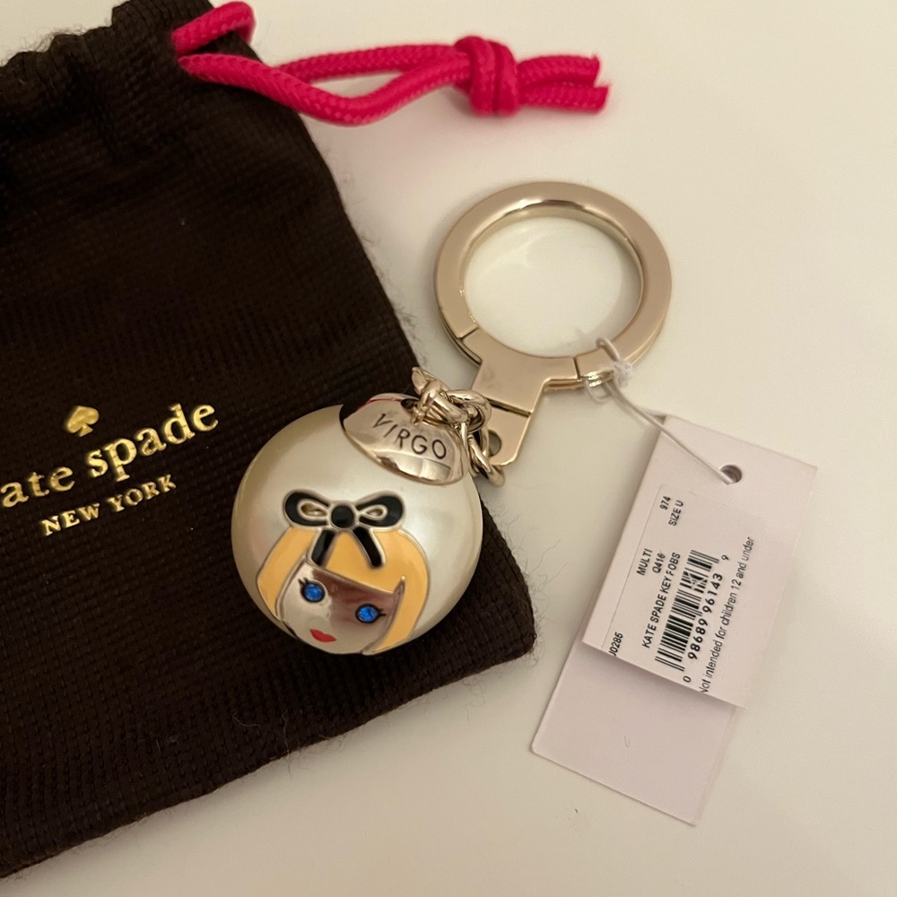 NWT Kate Spade Virgo keychain